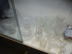 A large quantity of cut glass and similar including vases, bowls and dishes