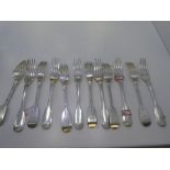 A set of twelve Georgian silver high quality forks hallmarked London 1828 possibly  William Chawner