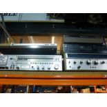 A Quantity of vintage hi-fi equipment including an Akai amplifier and receiver