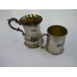 A very decretive Victorian silver tankard with all over foliate decoration with engraving and silver