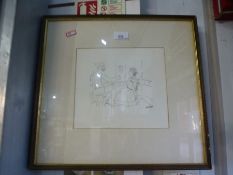 An etching of seated figures after Pablo Picasso by templeton and rawlings Ltd.