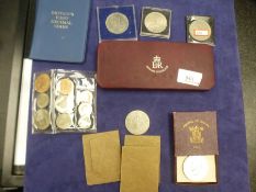 Selection of coins including a box set of uncirculated Coronation year 1953 set of 10 coins in a fit