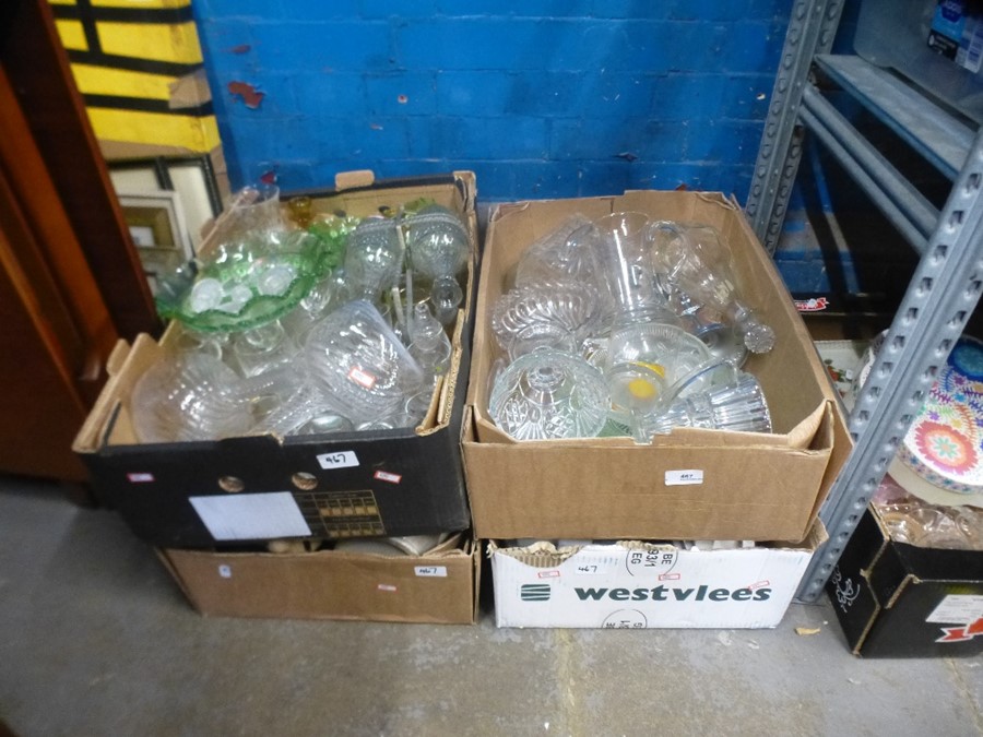 Four cartons of glassware, china and similar