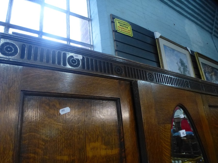 Two 1930's Oak wardrobes - Image 2 of 9