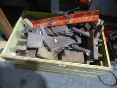 A box of old woodworking planes