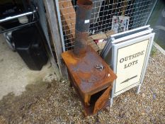 An old cast iron stove