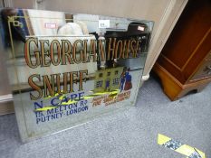 A small advertising mirror for Georgian House Snuff