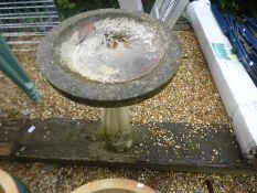 Stone effect garden bird bath