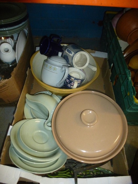 2 Boxes of mixed dinnerware incl. Spode 'Flemish Green' Portmeirion, Royal Worcester, Aynsley etc a - Image 5 of 6