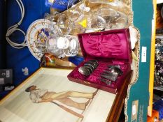 A small quantity of collectors plates, babycham glasses and sundry