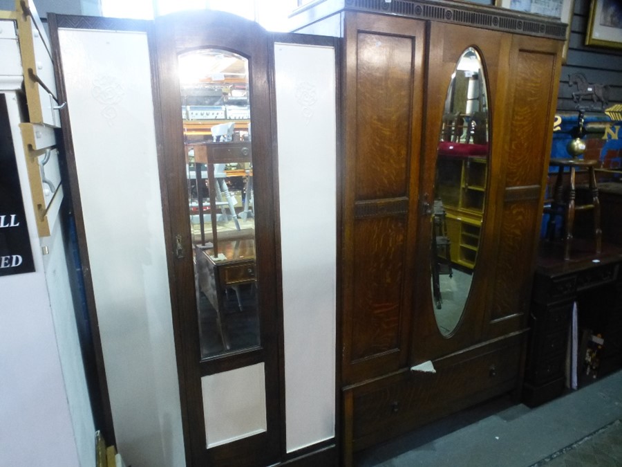 Two 1930's Oak wardrobes