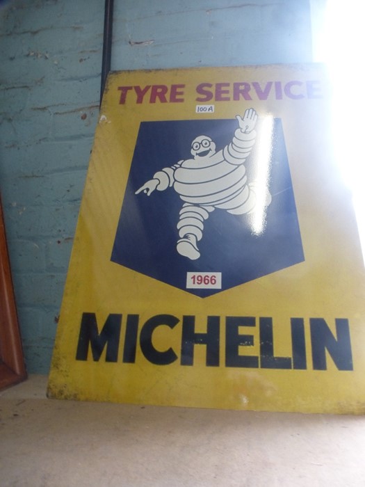 Large metal Michelin sign