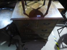 Sundry furniture including two reproduction chests of drawers and a pine bedside cupboard