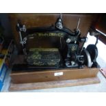 An old Wheeler and Wilson vintage sewing machine