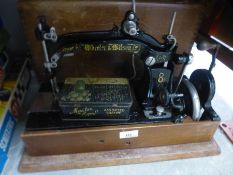 An old Wheeler and Wilson vintage sewing machine