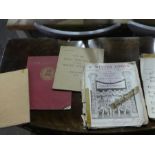 A colour slide projector, ephemera and sundry incl. a tray of items