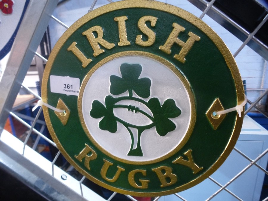 Irish rugby sign