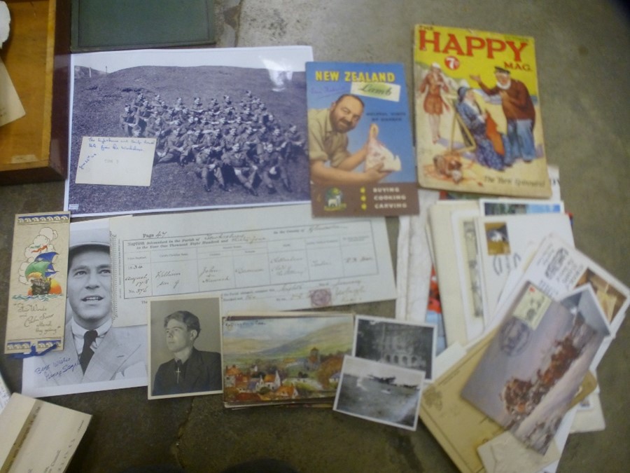 A small box of postcards and ephemera - Image 3 of 3