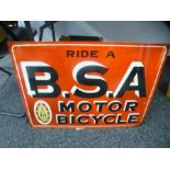 Large metal BSA sign