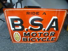 Large metal BSA sign