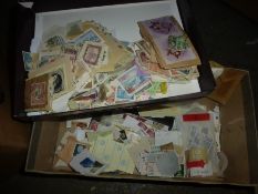 A box of mixed World stamps
