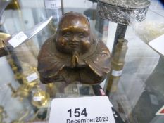 Small aged bronze Buddha