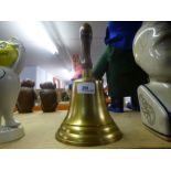 A brass school bell