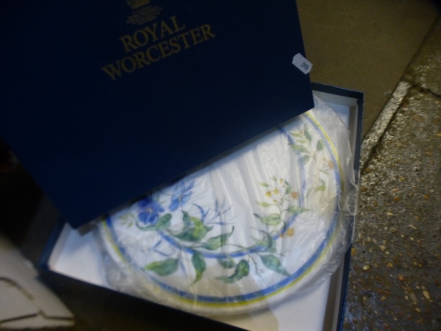 2 Boxes of mixed dinnerware incl. Spode 'Flemish Green' Portmeirion, Royal Worcester, Aynsley etc a - Image 3 of 6