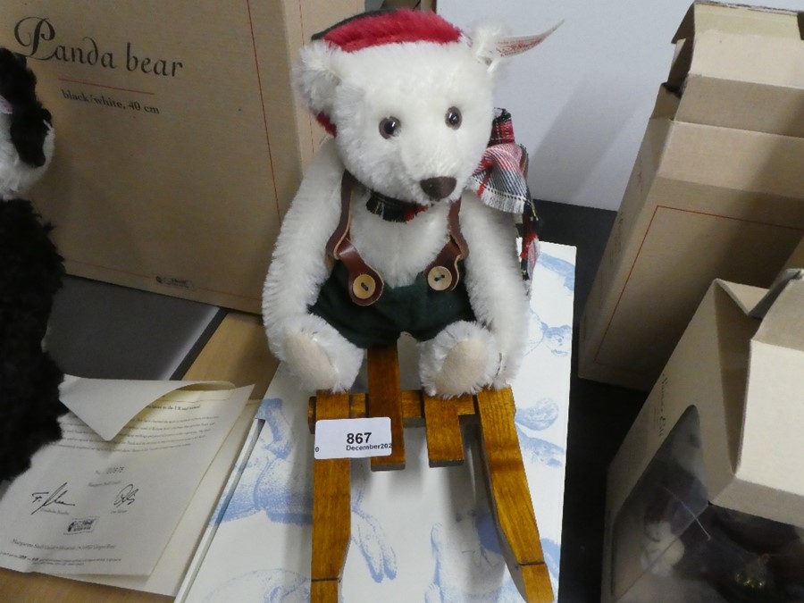 Steiff, A white teddy with sledge - Image 3 of 3