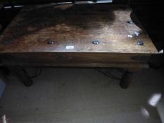 An Indian style oblong coffee table
