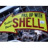 Large shell arrow sign