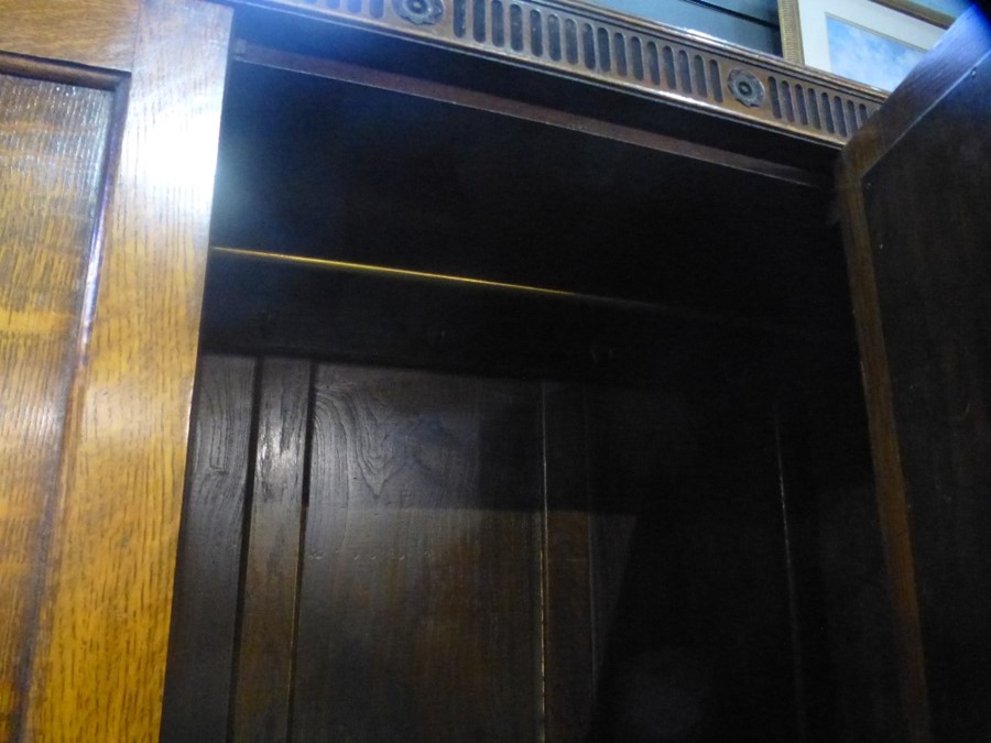 Two 1930's Oak wardrobes - Image 5 of 9