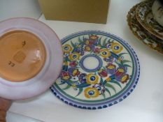 Two small Poole plates by Carter, Stabler and Adams, and other china