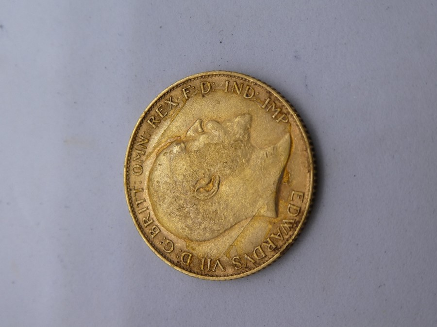 22ct Gold 1909 Half Sovereign - Image 2 of 2