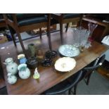 Assorted glassware, art pottery and sundry