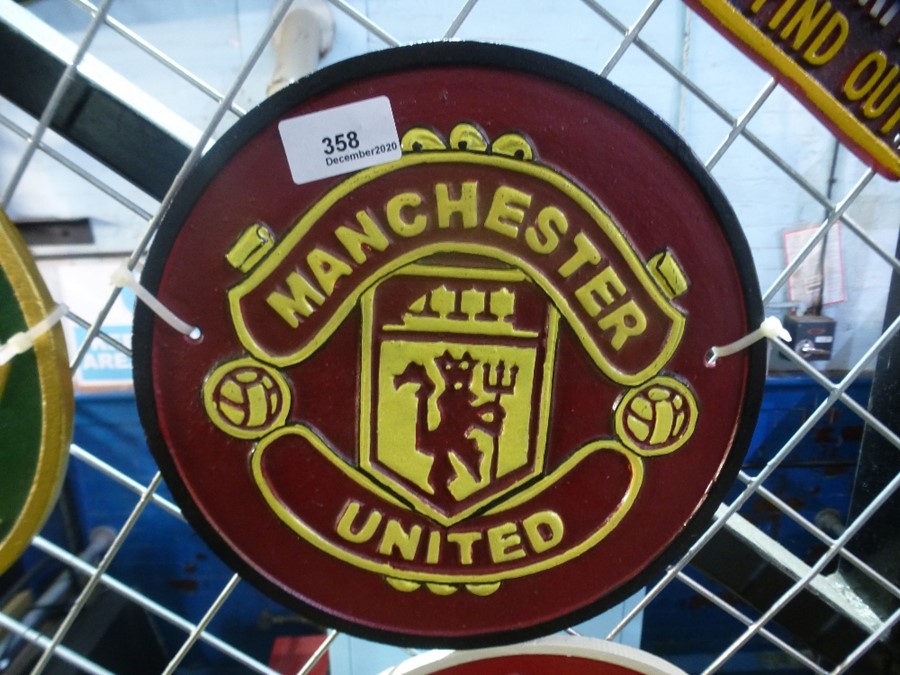 Manchester United football plaque