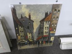 A 20th Century oil painting of continental steel scene, signed bottom right possibly Cor Van Reken