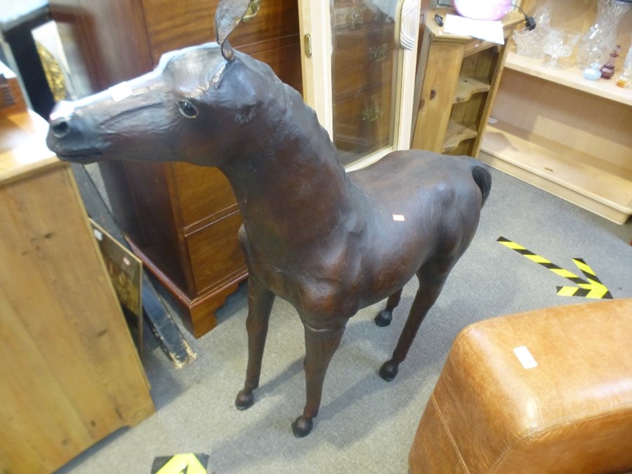 A model horse having leather exterior - Image 2 of 2