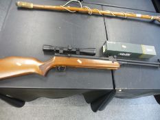 A sterling Armament Company HR81.22 caliber air rifle with Richter Optic sight