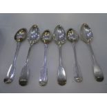 A set of three Georgian silver table spoons hallmarked London 1837 John and Henry Lias with a near i