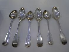 A set of three Georgian silver table spoons hallmarked London 1837 John and Henry Lias with a near i