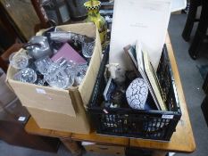 Two boxes of sundry including china and glass