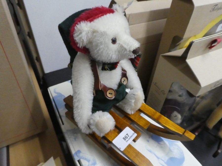 Steiff, A white teddy with sledge - Image 2 of 3