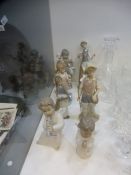 Seven Lladro figures