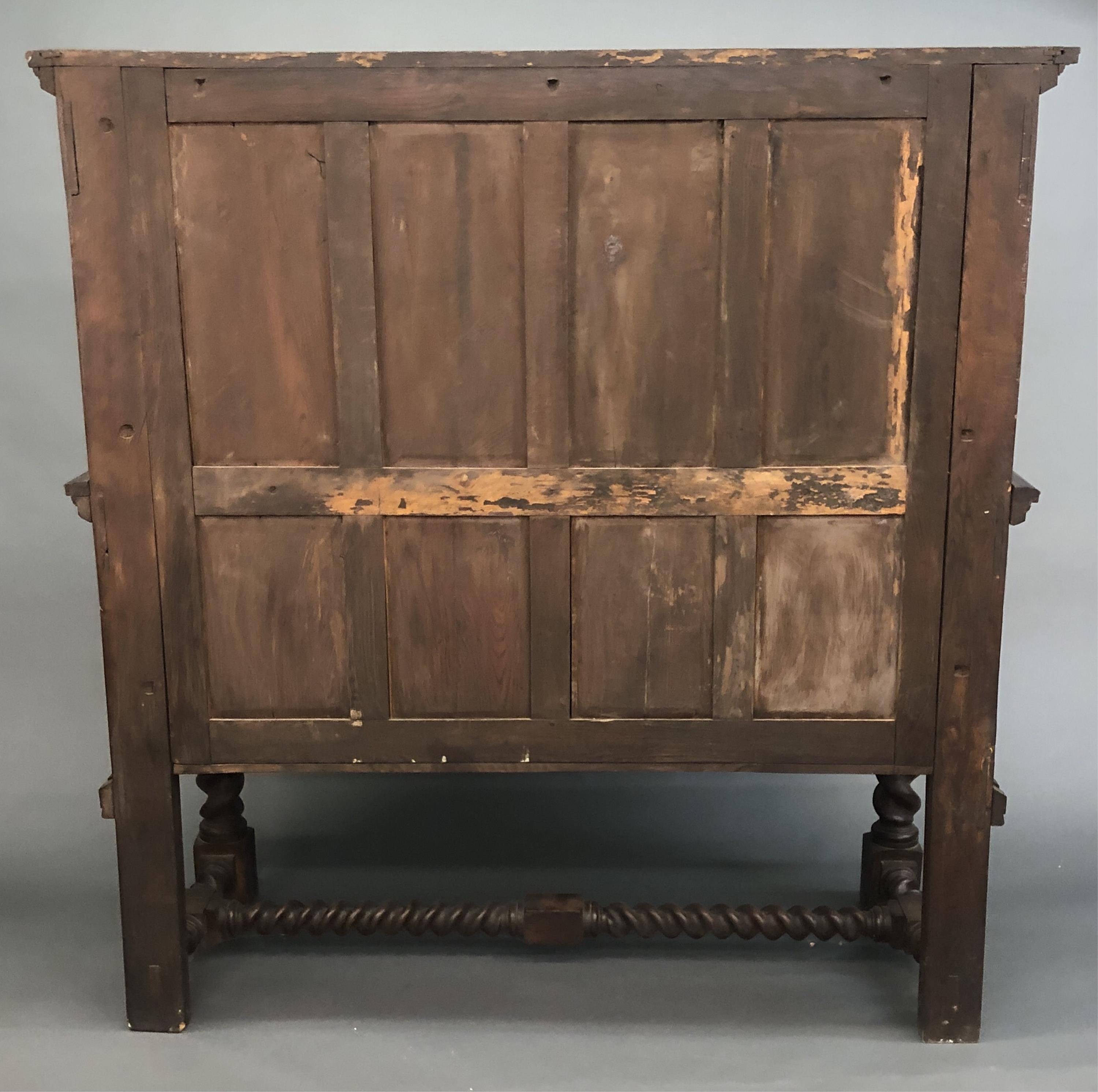 Jacobean style court cupboard, 1903. - Image 13 of 13