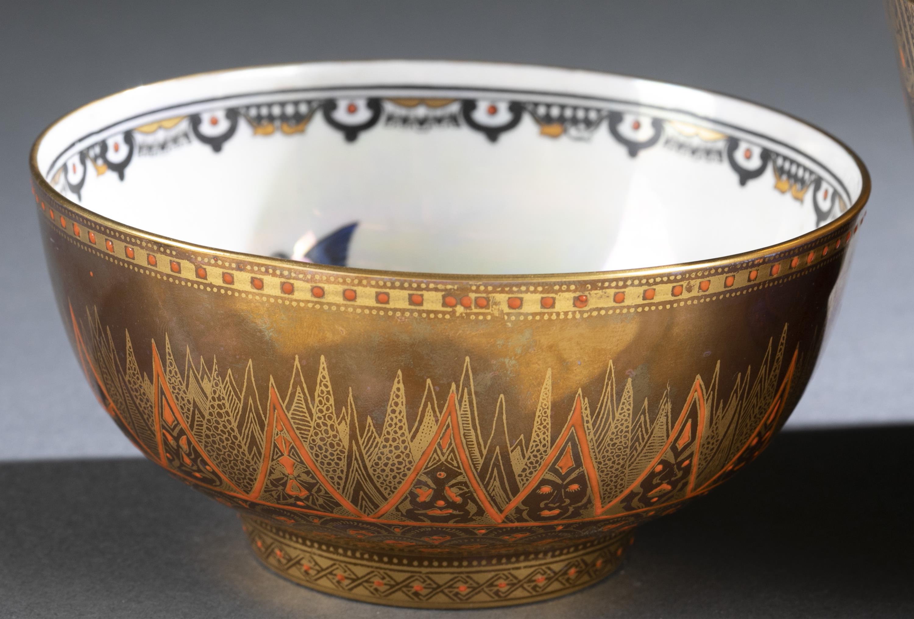 2 Wedgwood, Coral and Bronze, lustre bowls. - Image 4 of 8