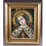 Portrait of Mary Queen of Heaven, 18th c., O/C.