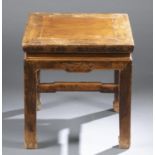 Chinese carved wooden low table.