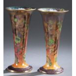 2 Wedgwood, "Butterfly Woman", lustre vases.