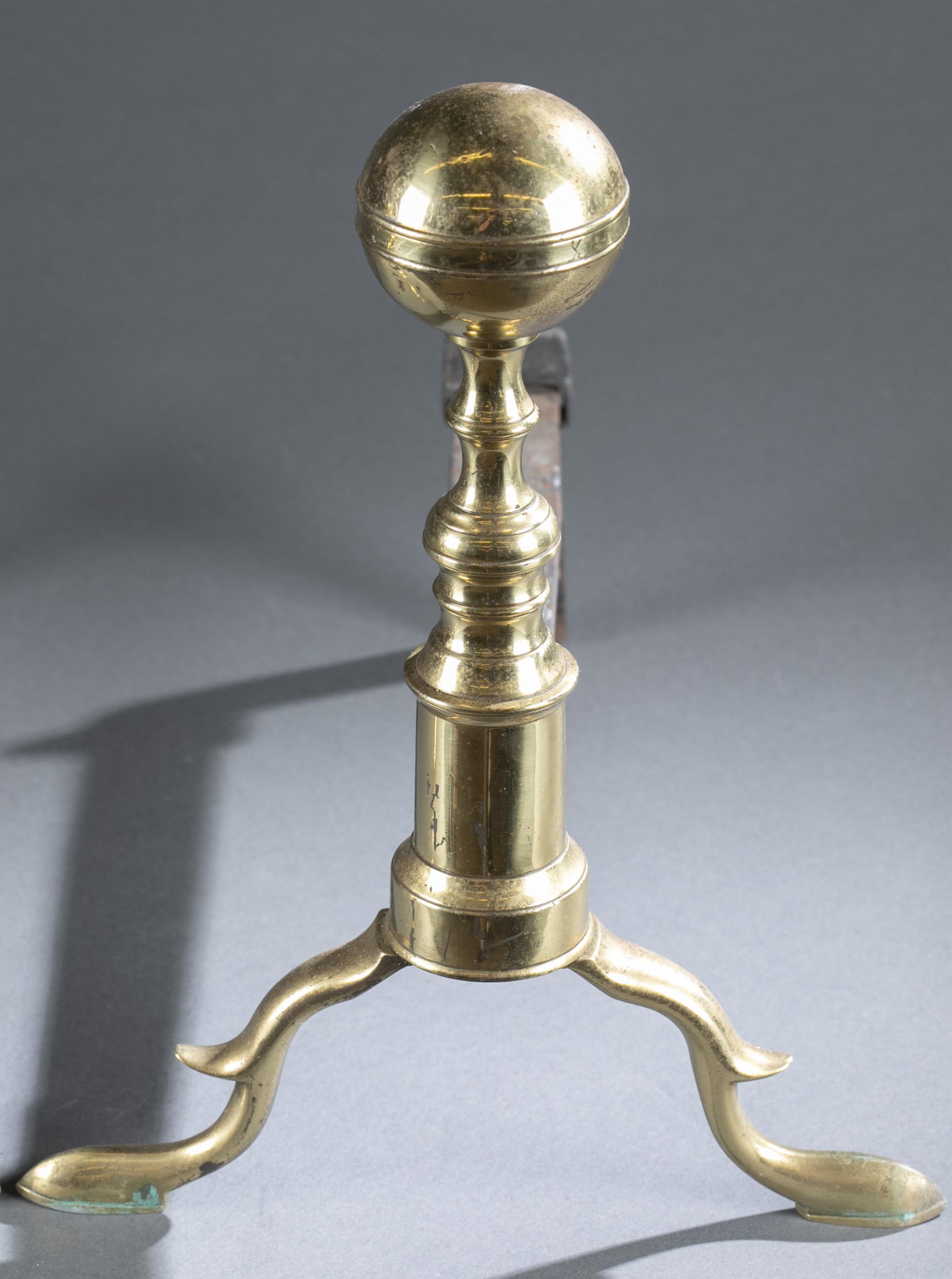 Attributed John Davis, Federal style andirons. - Image 2 of 5